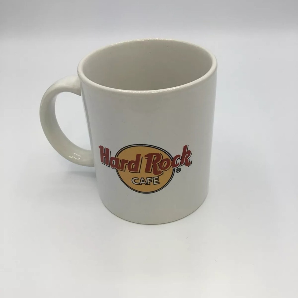 vintage hard rock cafe coffee mug classic logo white